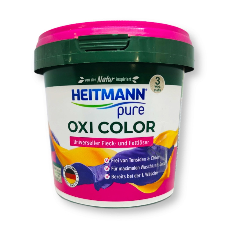 HEITMANN препарат против петна за цветно пране, Oxi color, 500гр