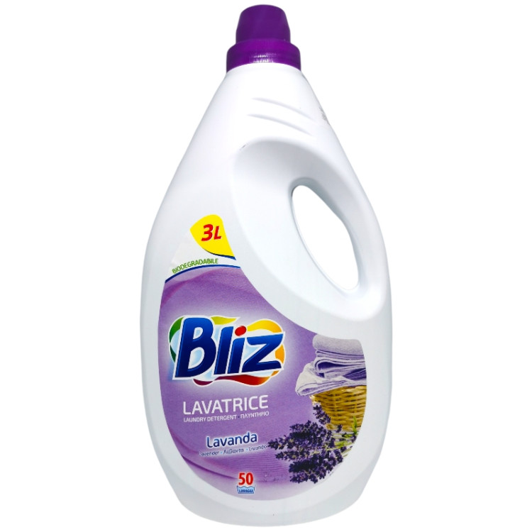 BLIZ течен перилен препарат, Универсално пране, Lavanda, 50 пранета, 3 литра