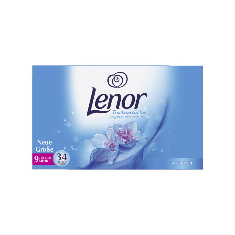 Lenor Aprilfresh ароматизирани кърпички за сушилня и гардероби 34 броя 