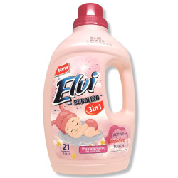 ELVI течен перилен препарат за бебешки дрехи, 21 пранета, 1500мл