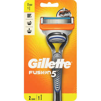 GILLETTE fusion 5 мъжка самобръсначка, 2 ножчета
