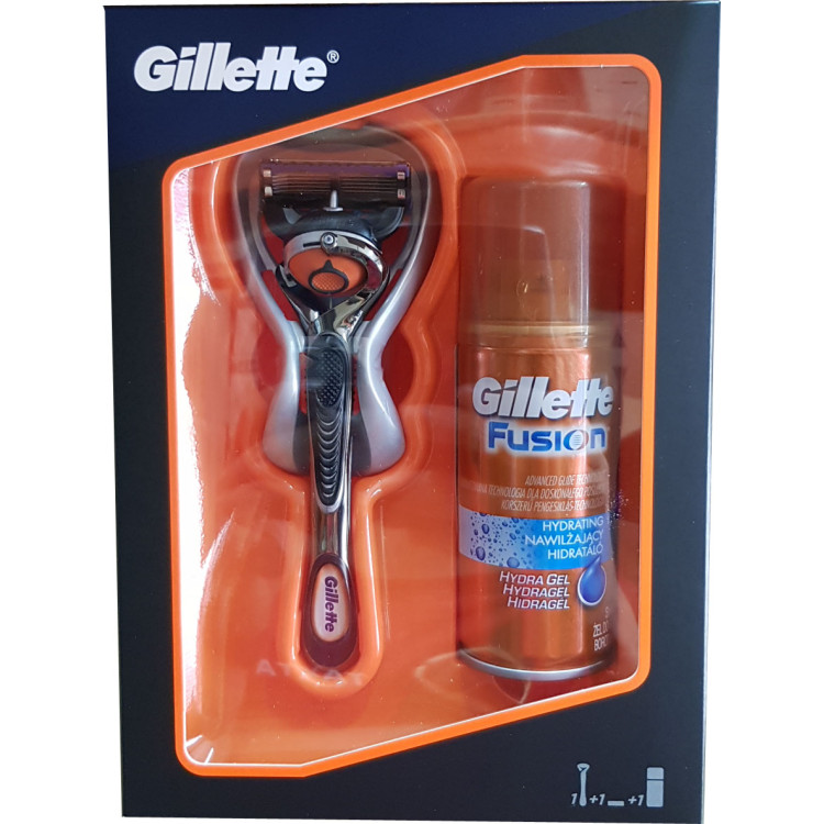 Gillette fusion flexball мъжка самобръсначка+ гел за бръснене 75мл