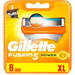 Gillette fusion power, резервни ножчета 8бр в опаковка, безплатна доставка