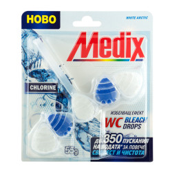 MEDIX ароматизатор за тоалетна чиния, Wc fresh drops, Chlorine,  White artic, 55гр