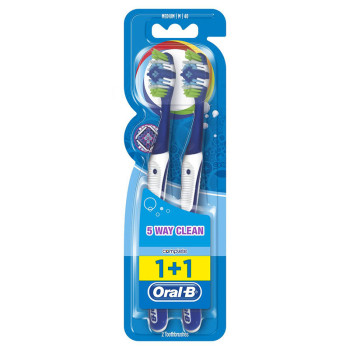 ORAL-B четка за зъби, 5 way clean, Medium, 2 броя