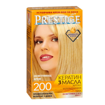 PRESTIGE боя за коса, Осветляващ крем, с 4-5 тона,Номер 200