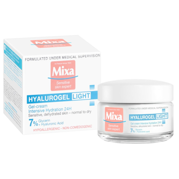 MIXA крем за лице, Hyalurogel, Light, 50мл
