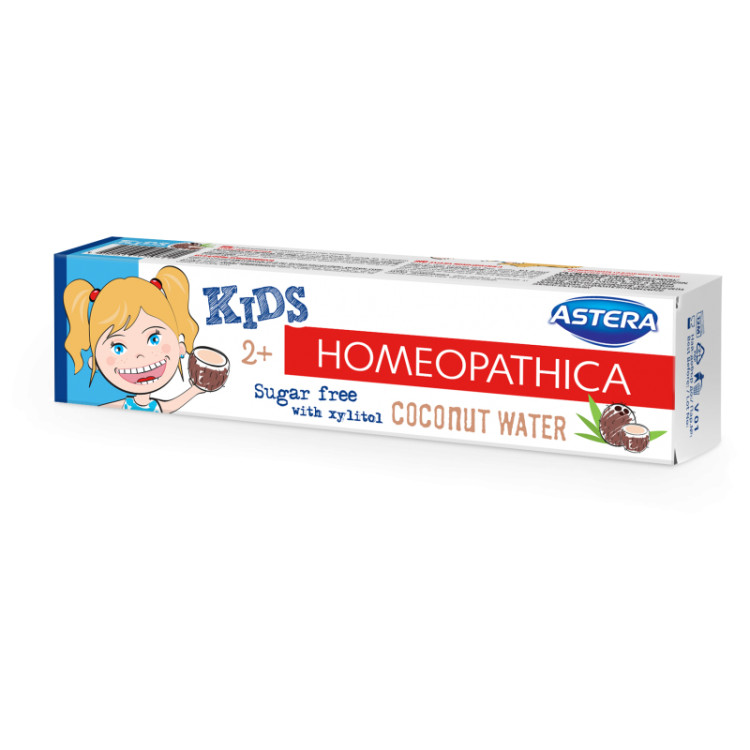ASTERA паста за зъби детска 2+ , Homeopathica, Кокос, 75мл