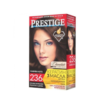 PRESTIGE боя за коса, Кафява нуга, Номер 236 PRESTIGE боя за коса, Кафява нуга, Номер 236