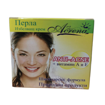 ACRENA перла избелващ крем, Anti-Acne, Витамин А и Е, 4гр