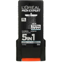 LOREAL men expert мъжки душ гел, Total clean 5in1, 300мл