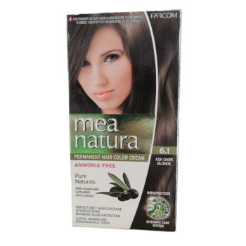 MEA NATURA боя за коса, Без амоняк, номер 6.1, Пепелно тъмно рус