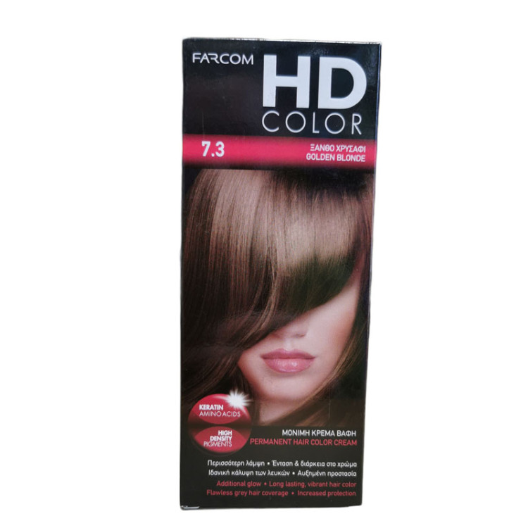 FARCOM HD color, Боя за коса, Номер 7.3, Златно русо