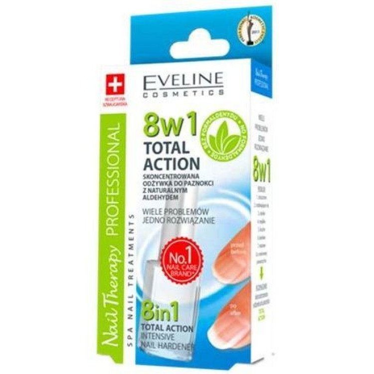 Eveline Заздравител за нокти, Total Action 8in1, Sensitive