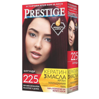 PRESTIGE боя за коса, Бургунди, Номер 225 PRESTIGE боя за коса, Бургунди, Номер 225
