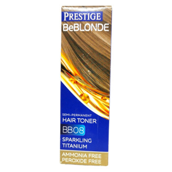 PRESTIGE полутраен тонер за коса, BB08, Sparkling titanium, 100мл PRESTIGE полутраен тонер за коса, BB08, Sparkling titanium, 100мл