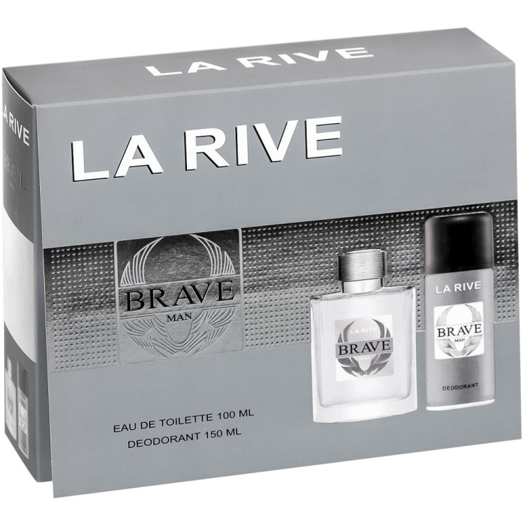 LA RIVE подаръчен комплект за мъже, EDT + дезодорант 150мл, Brave