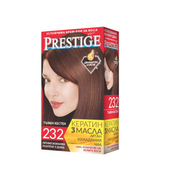 PRESTIGE боя за коса, Тъмен кестен, Номер 232 PRESTIGE боя за коса, Тъмен кестен, Номер 232