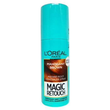 Loreal Paris magic retouch спрей за скриване на бели корени 74мл, Mahogany brown Loreal Paris magic retouch спрей за скриване на бели корени 74мл, Mahogany brown