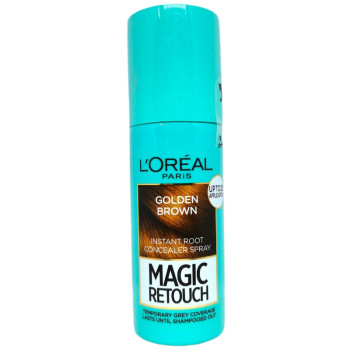 Loreal Paris magic retouch спрей за скриване на бели корени 74мл, Golden brown Loreal Paris magic retouch спрей за скриване на бели корени 74мл, Golden brown