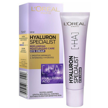 Loreal Paris hyaluron specialist околоочен крем хиалуронова киселина, 15 мл Loreal Paris hyaluron specialist околоочен крем хиалуронова киселина, 15 мл