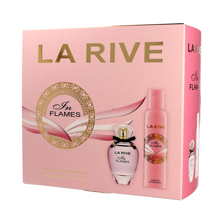 La Rive дамски подаръчен комплект, EDP 90ml, дезодорант 150мл, Flames 