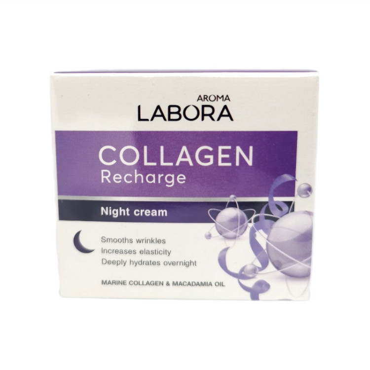 LABORA крем за лице, Нощен, Collagen recharge, 50мл