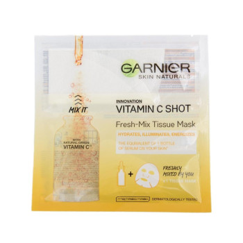 GARNIER памучна маска за лице, с витамин С GARNIER памучна маска за лице, с витамин С