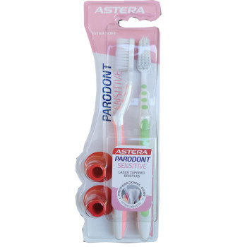 Astera parodont activ sensitive четка за зъби extra soft, 2 броя Astera parodont activ sensitive четка за зъби extra soft, 2 броя