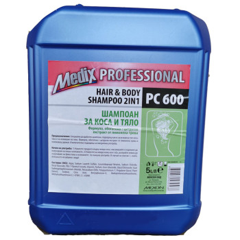 MEDIX professional 2в1 шампоан за коса и тяло, 5 литра, PC600