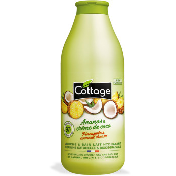 COTTAGE  крем душ-гел , Ananas & creme de coco, 750мл