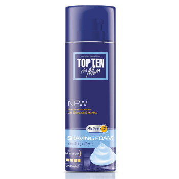 TOP TEN пяна за бръснене 250мл, Active TOP TEN пяна за бръснене 250мл, Active