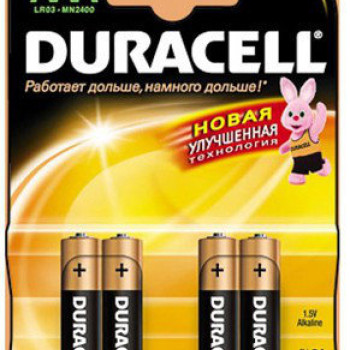 Duracell AAA алкални батерия, 4 броя