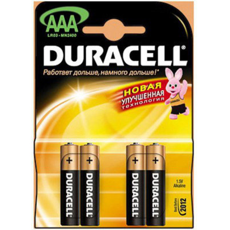 Duracell AAA алкални батерия, 4 броя