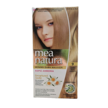 MEA NATURA боя за коса, Без амоняк, номер 9, Много светло рус MEA NATURA боя за коса, Без амоняк, номер 9, Много светло рус