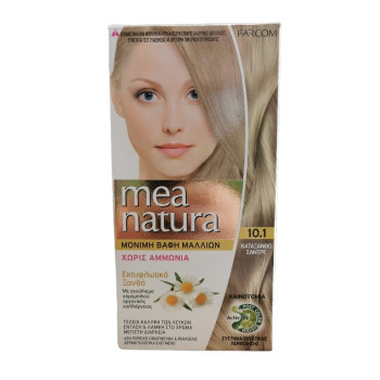 MEA NATURA боя за коса, Без амоняк, номер 10.1, Пепелно много светло русо MEA NATURA боя за коса, Без амоняк, номер 10.1, Пепелно много светло русо