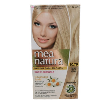 MEA NATURA боя за коса, Без амоняк, номер 10.79, Ултра перлено русо