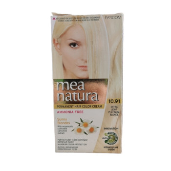 MEA NATURA боя за коса, Без амоняк, номер 10.91, Екстра светло платинено русо MEA NATURA боя за коса, Без амоняк, номер 10.91, Екстра светло платинено русо