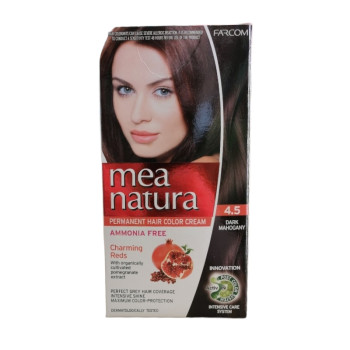 MEA NATURA боя за коса, Без амоняк, номер 4.5, Тъмен махагон