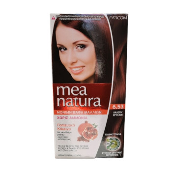 MEA NATURA боя за коса, Без амоняк, номер 6.53, MEA NATURA боя за коса, Без амоняк, номер 6.53,