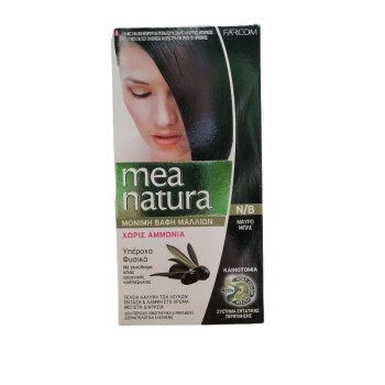 MEA NATURA боя за коса, Без амоняк, номер N/B, Синьо черна