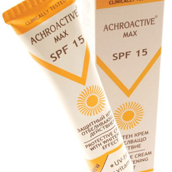 ACHROACTIVE MAX защитен крем с избелващо действие, SPF 15, 45мл