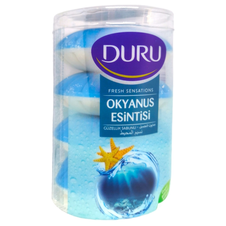 DURU fresh тоалетен сапун, Okyanos Esintisi, 4 х 110гр