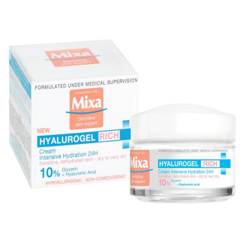 MIXA крем за лице, Hyalurogel, Rich, 50мл MIXA крем за лице, Hyalurogel, Rich, 50мл