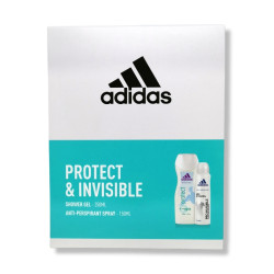 ADIDAS подаръчен комплект за жени, Protect & Invisible, Деозодорант 150мл, Душ гел 250мл