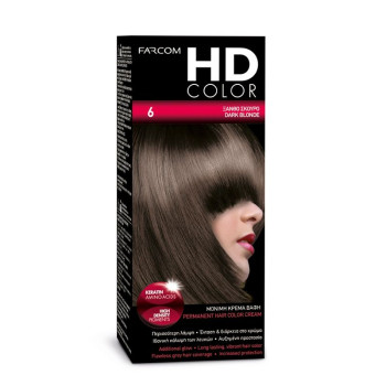 FARCOM HD color, Боя за коса, Номер 6, Тъмно русо FARCOM HD color, Боя за коса, Номер 6, Тъмно русо