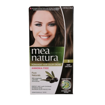 MEA NATURA боя за коса, Без амоняк, номер 3, Тъмен кестен MEA NATURA боя за коса, Без амоняк, номер 3, Тъмен кестен