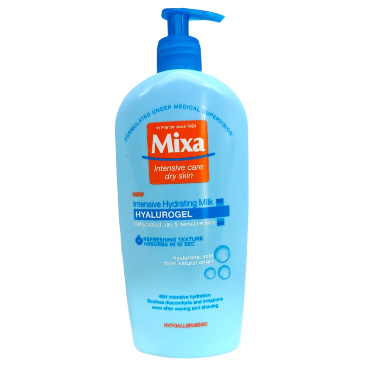 MIXA интензивно хидратиращо мляко за тяло, Hyalurogel, 400мл