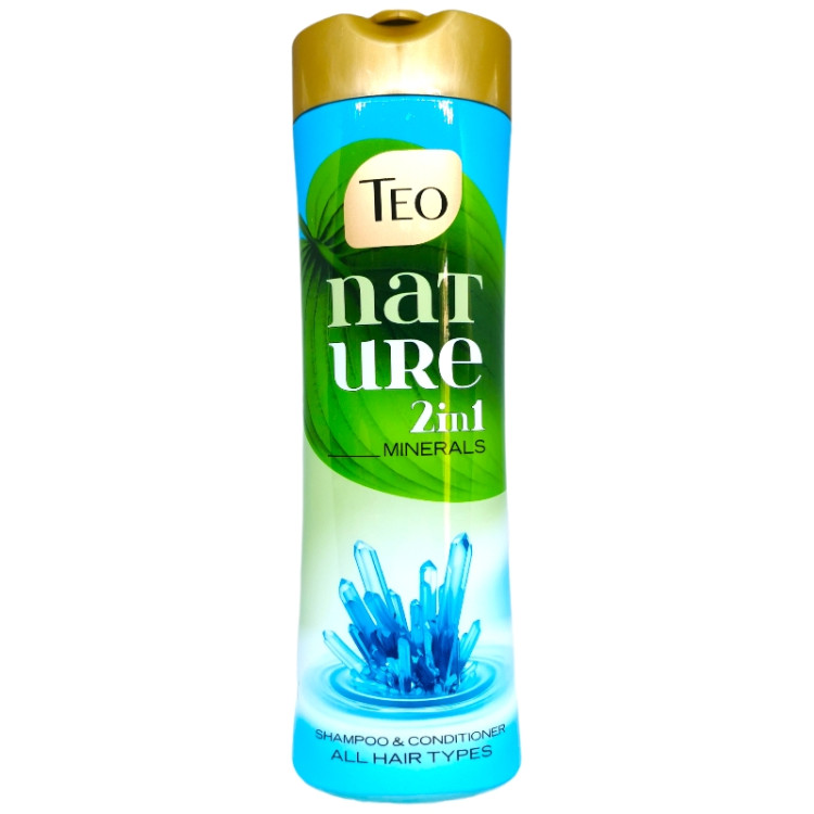 TEO шампоан за коса, Nature, 2в1, Минерали, 350мл