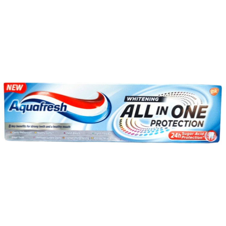 AQUAFRESH паста за зъби, All on one, Whitening, 75мл